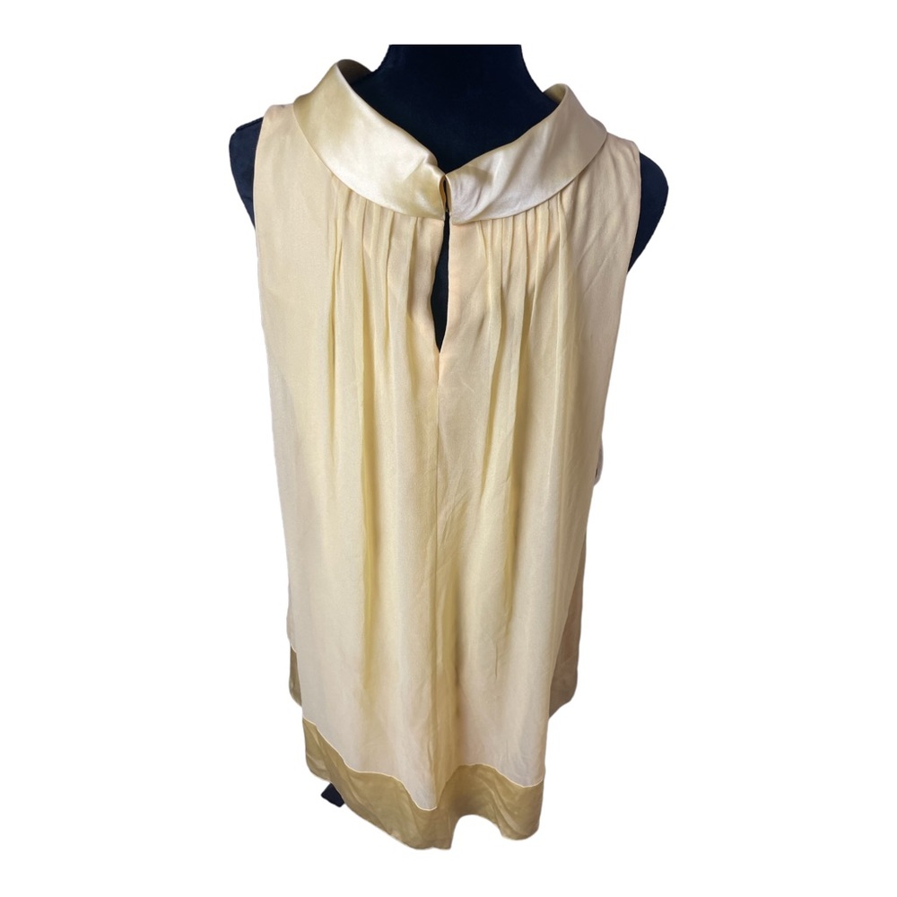 Maggy London 100% Silk Scoop Neck Sleeveless Midi Dress Size 12 - Picture 3 of 5